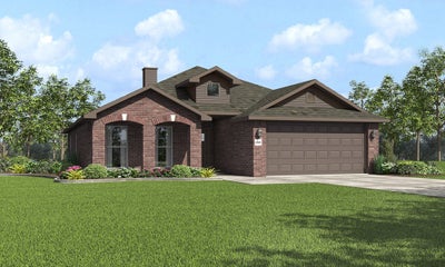 Front Elevation of a New Single Story Home