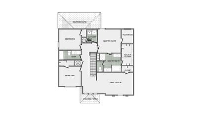 2nd Floor - Family Room Option. 2,560sf New Home in Pea Ridge, AR